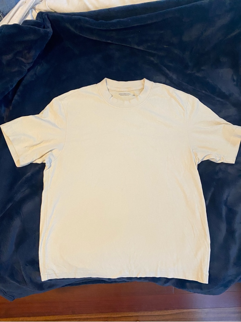 Abercrombie & Fitch Cream Short Sleeve Crew T-Shirt